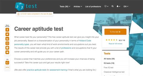 Free Career Aptitude and Career Assessment Tests .